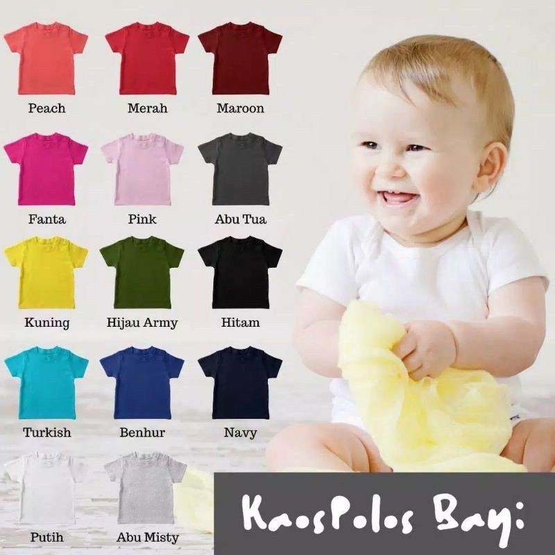 1. Kaos Polos Bayi (SNI) Tee Shirt Anak