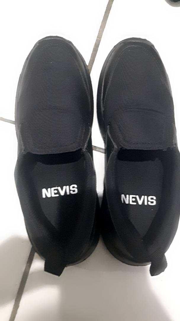 4. NEVIS Sepatu Slip On Pria Jumbo Big Size 39-49 NVS 87 Sekolah Kerja Casual Sneakers Full Black Hitam Polos Franco - foto 8 dari 10, 7alwc1i7mi