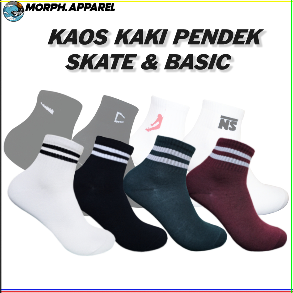6. Kaos Kaki Pendek - Kaos Kaki Ankle Motif Variant - Morph.Apparel - foto 1 dari 10