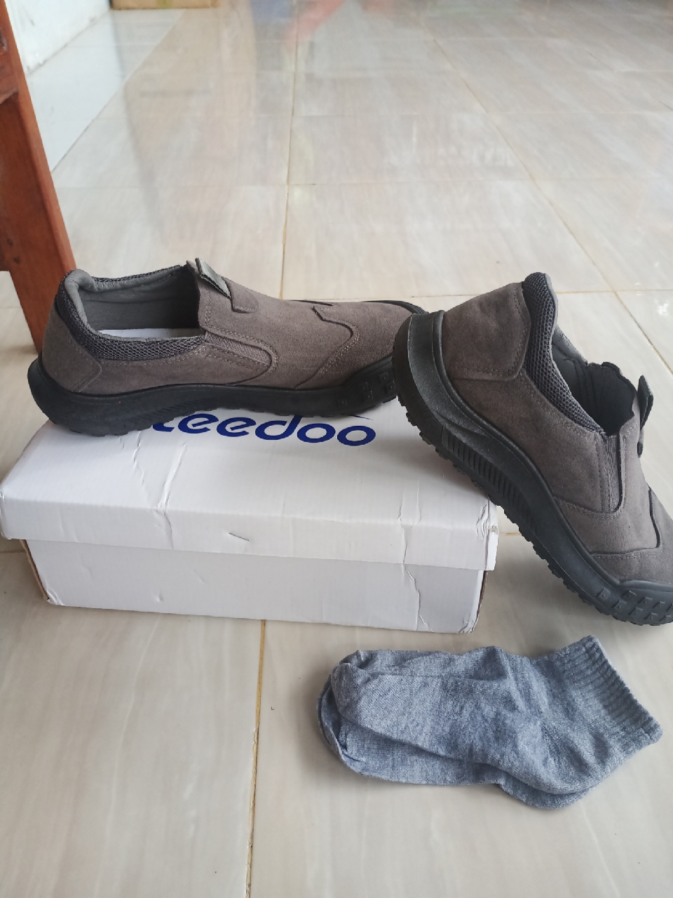 7. Leedoo Sepatu Pria Kerja Slip On Pria Kekinian Sepatu Formal Kuliah Outdoor Kerja Shoes MC451 - Foto ulasan pembeli