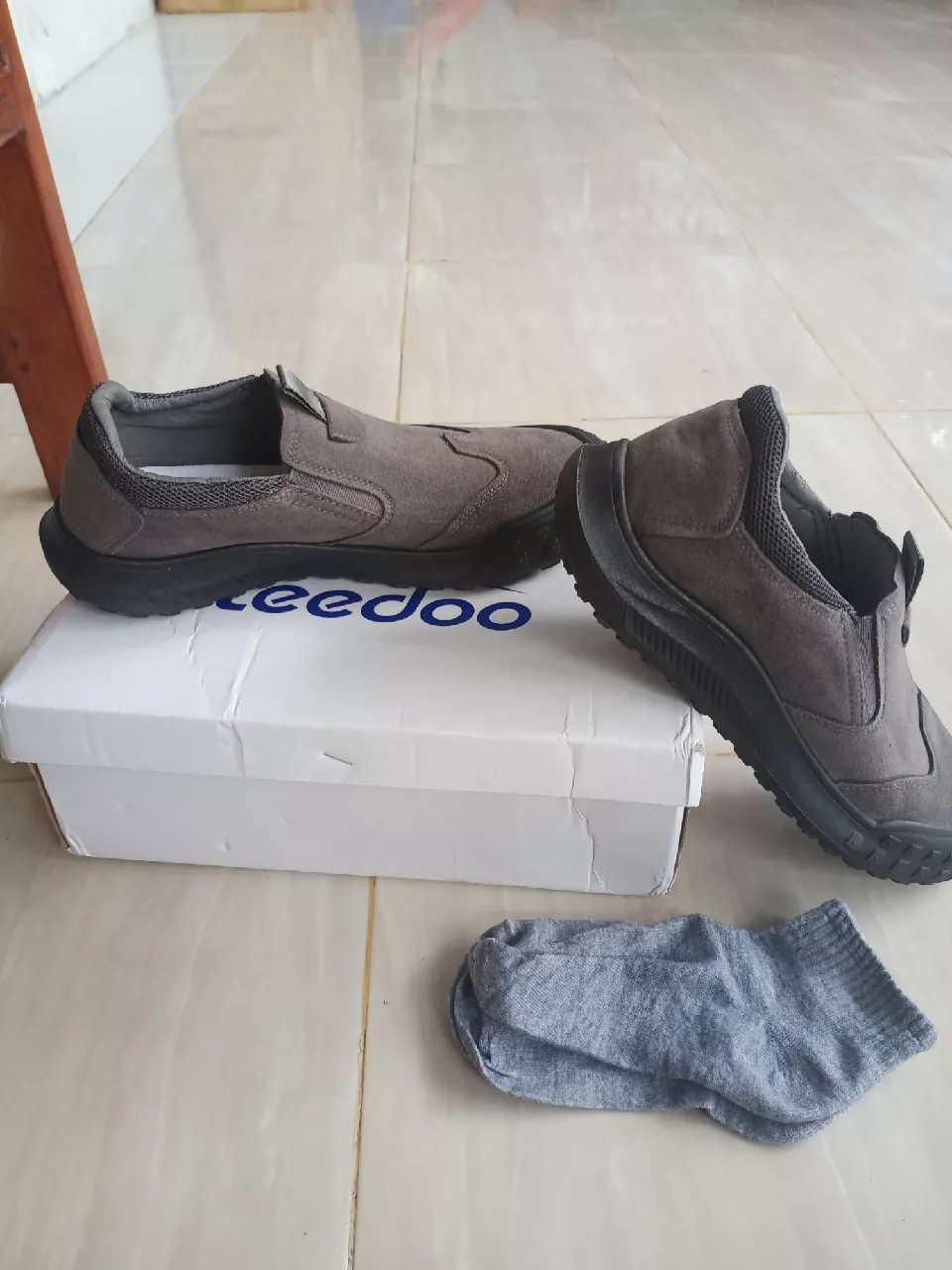 7. Leedoo Sepatu Pria Kerja Slip On Pria Kekinian Sepatu Formal Kuliah Outdoor Kerja Shoes MC451 - Foto ulasan pembeli