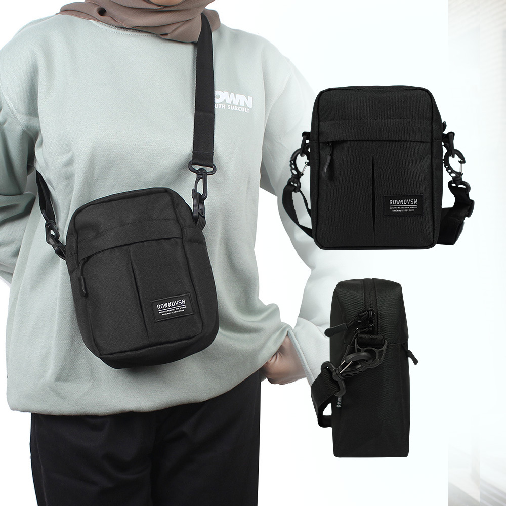 Rown Division Sling Bag || Paquito Hitam Tas Selempang