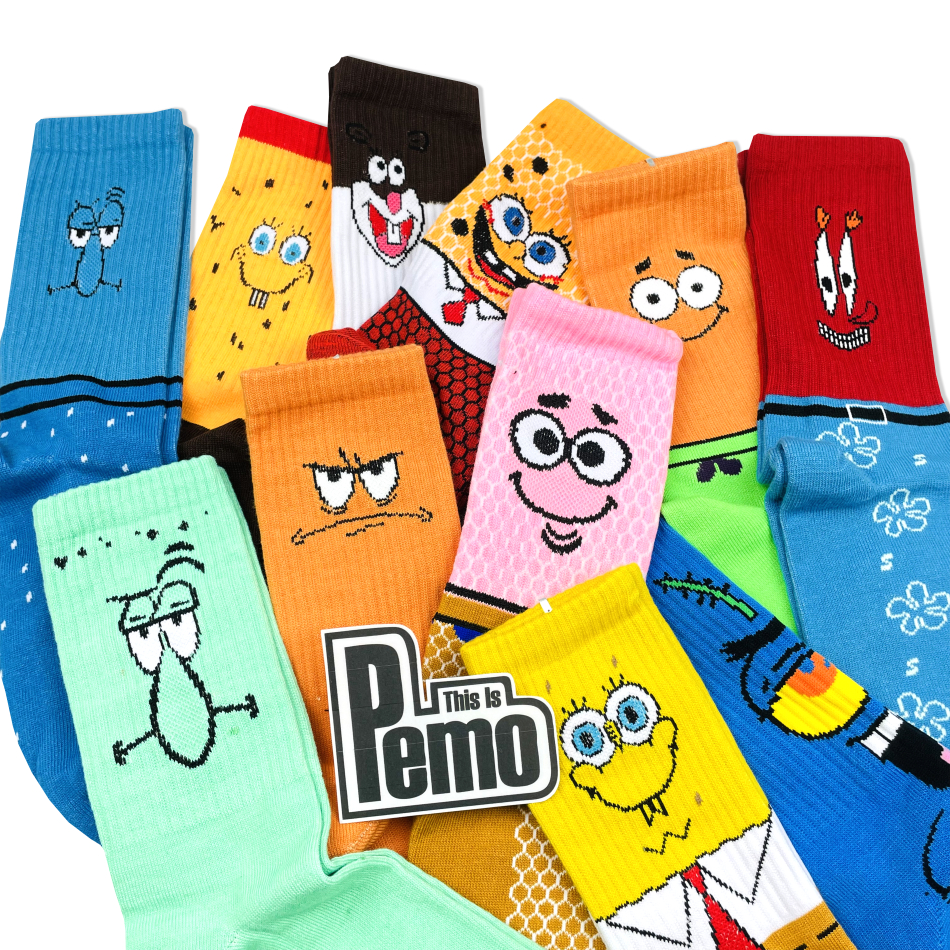 9. THIS IS PEMO - Kaos Kaki OldSchool Skate PREMIUM // Spongebob Series - foto 10 dari 10