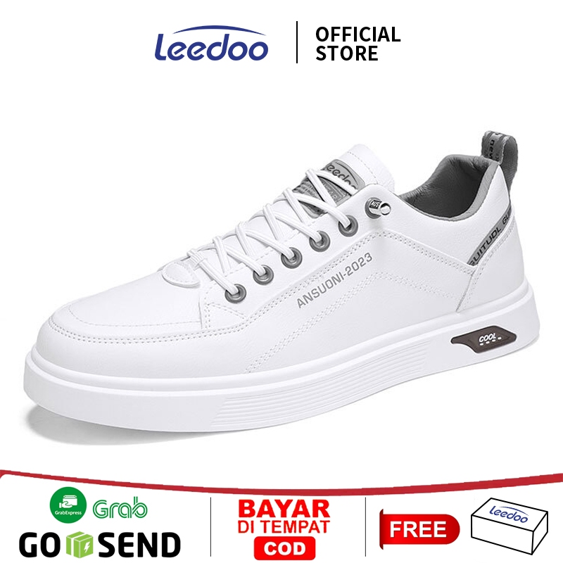 9. Leedoo Sepatu Sneakers Pria Original Casual Olahraga Sporty LarI Pria Dewasa Shoes Putih MC429 - foto 1 dari 10