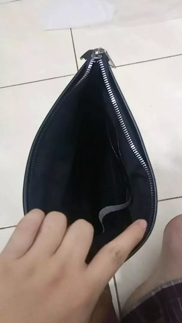 Clutch Bag Pria Kulit Murah 26cm x 17cm - Foto ulasan pembeli