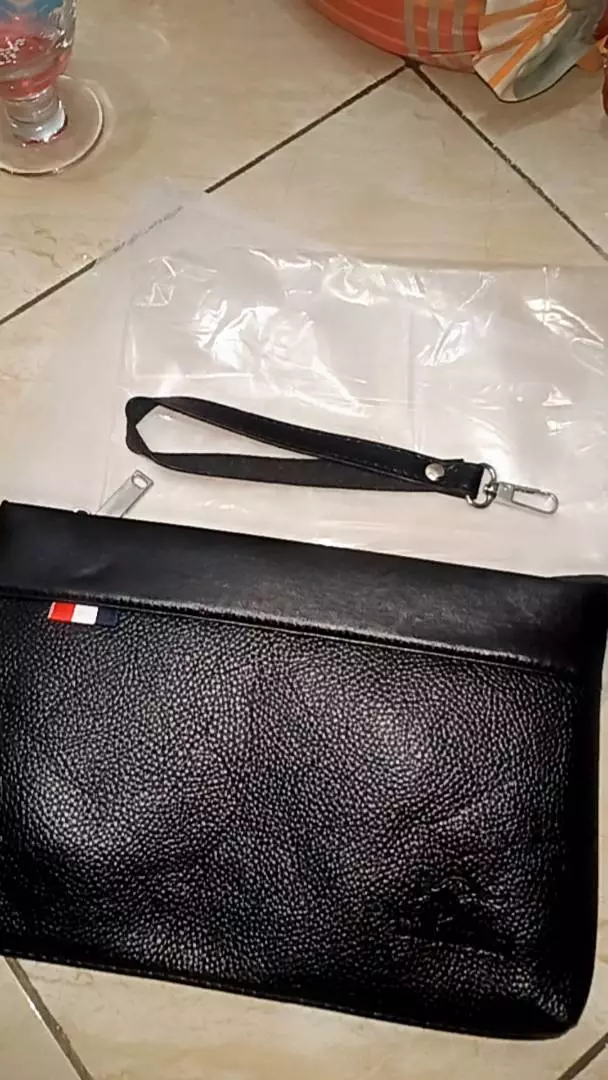 Clutch Bag Pria Kulit Murah 26cm x 17cm - Foto ulasan pembeli