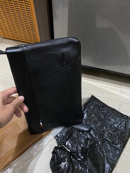 Clutch Bag Pria Kulit Murah 26cm x 17cm - Foto ulasan pembeli