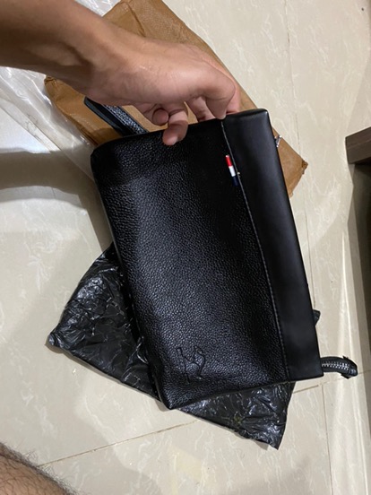 Clutch Bag Pria Kulit Murah 26cm x 17cm - Foto ulasan pembeli