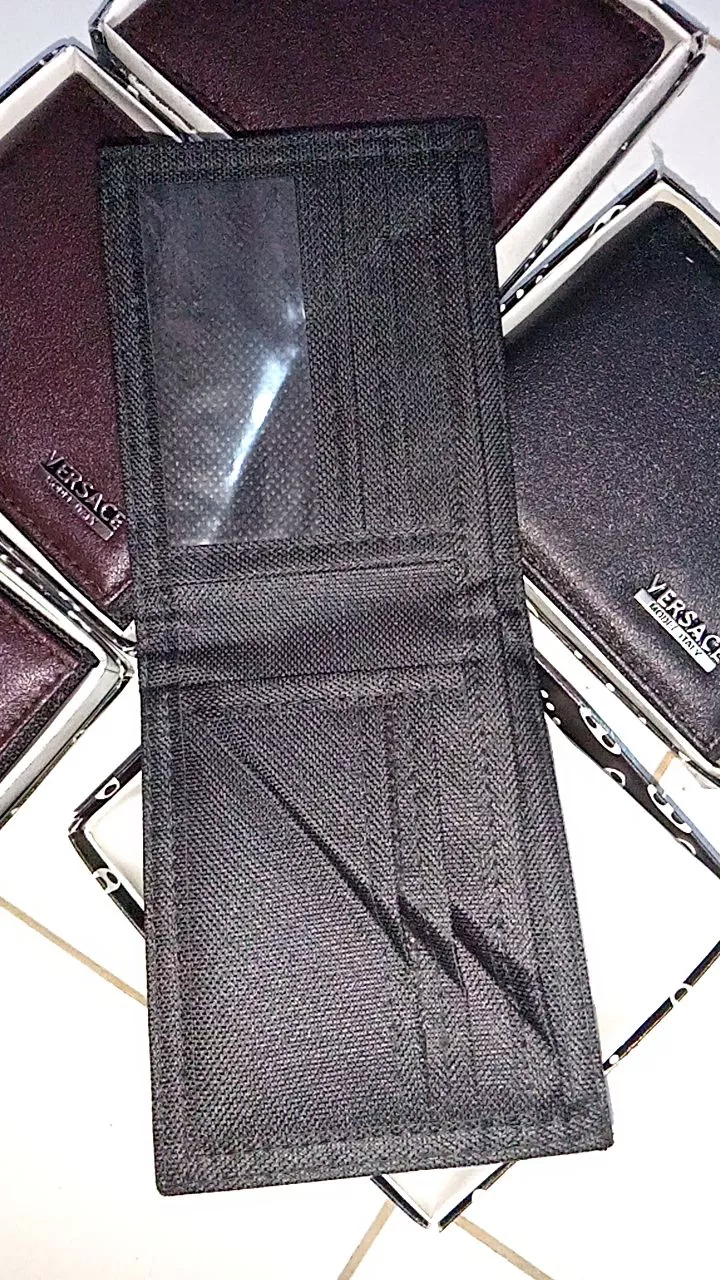 Dompet Kulit Pria Bifold Lipat Dua V45 Dompet Pria Kulit Casual + Bonus Box - Foto ulasan pembeli