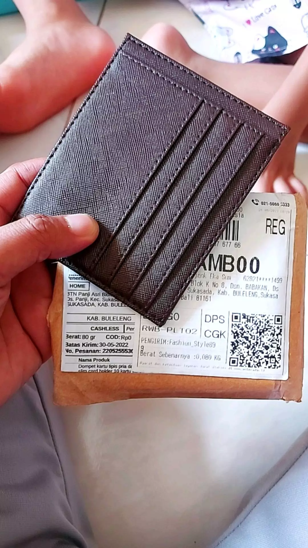 Dompet kartu tipis pria dan wanita slim card holder 10 kartu keren - Foto ulasan pembeli