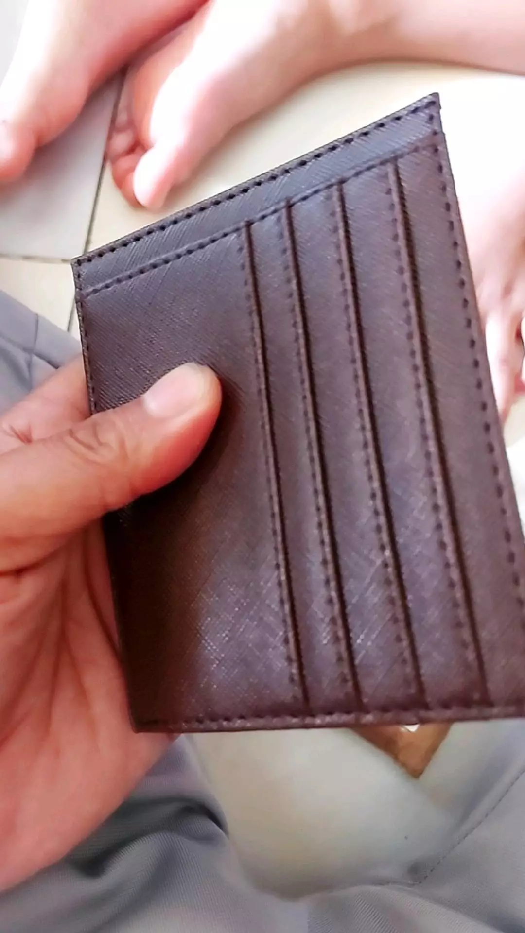 Dompet kartu tipis pria dan wanita slim card holder 10 kartu keren - Foto ulasan pembeli