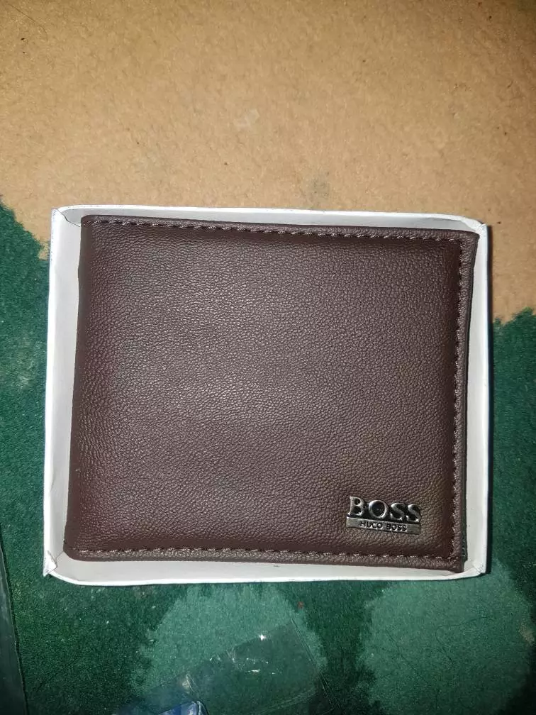 Dompet Lipat Pria Kulit Sintetis Free Box Murah - Foto ulasan pembeli