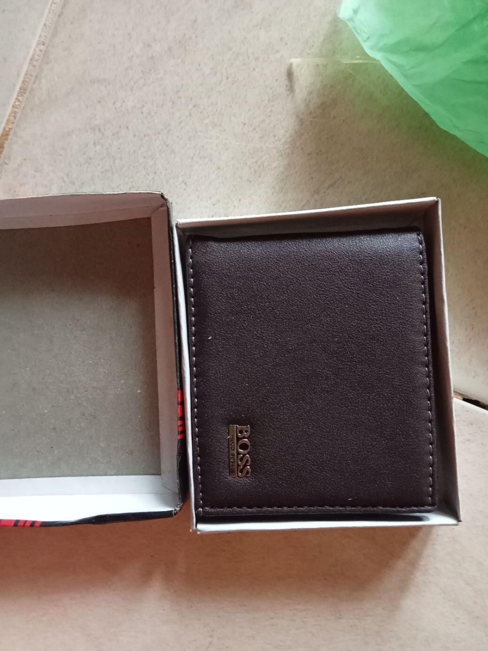 Dompet Lipat Pria Kulit Sintetis Free Box Murah - Foto ulasan pembeli