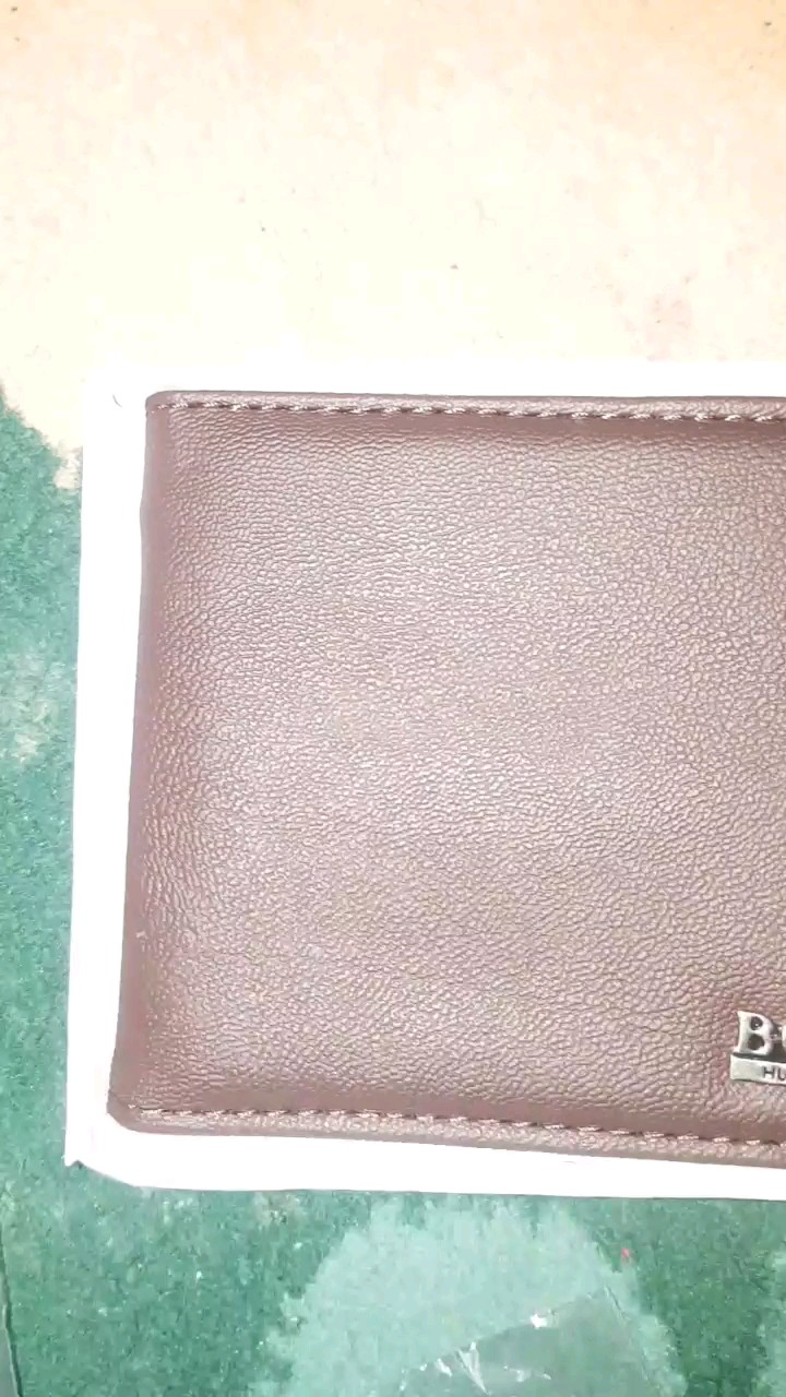 Dompet Lipat Pria Kulit Sintetis Free Box Murah - Foto ulasan pembeli