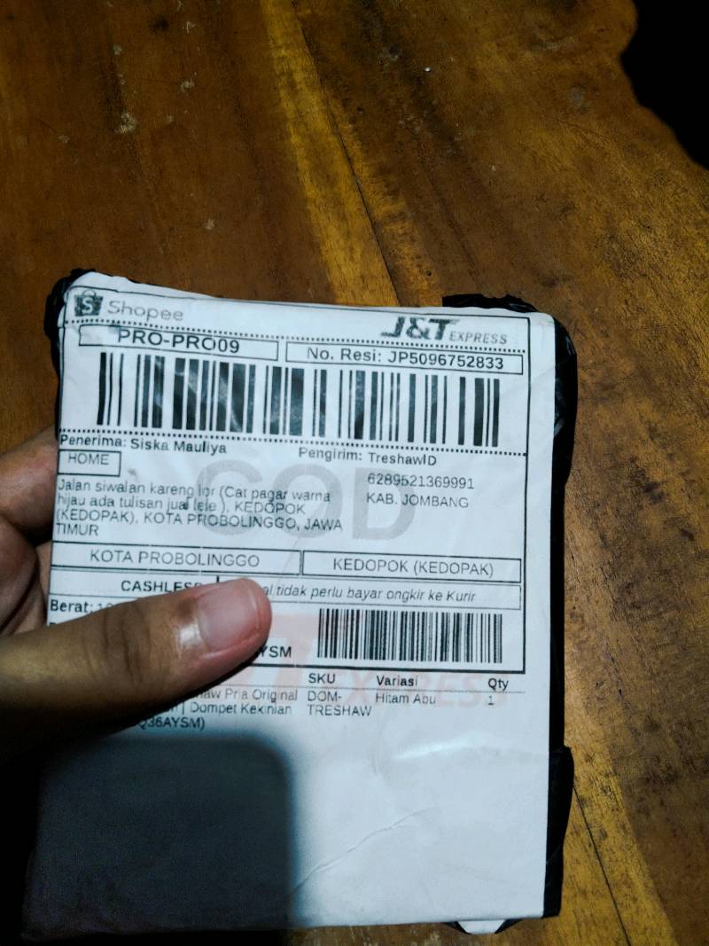 Dompet Lipat Treshaw Pria Kulit Sintetis Keren - Foto ulasan pembeli