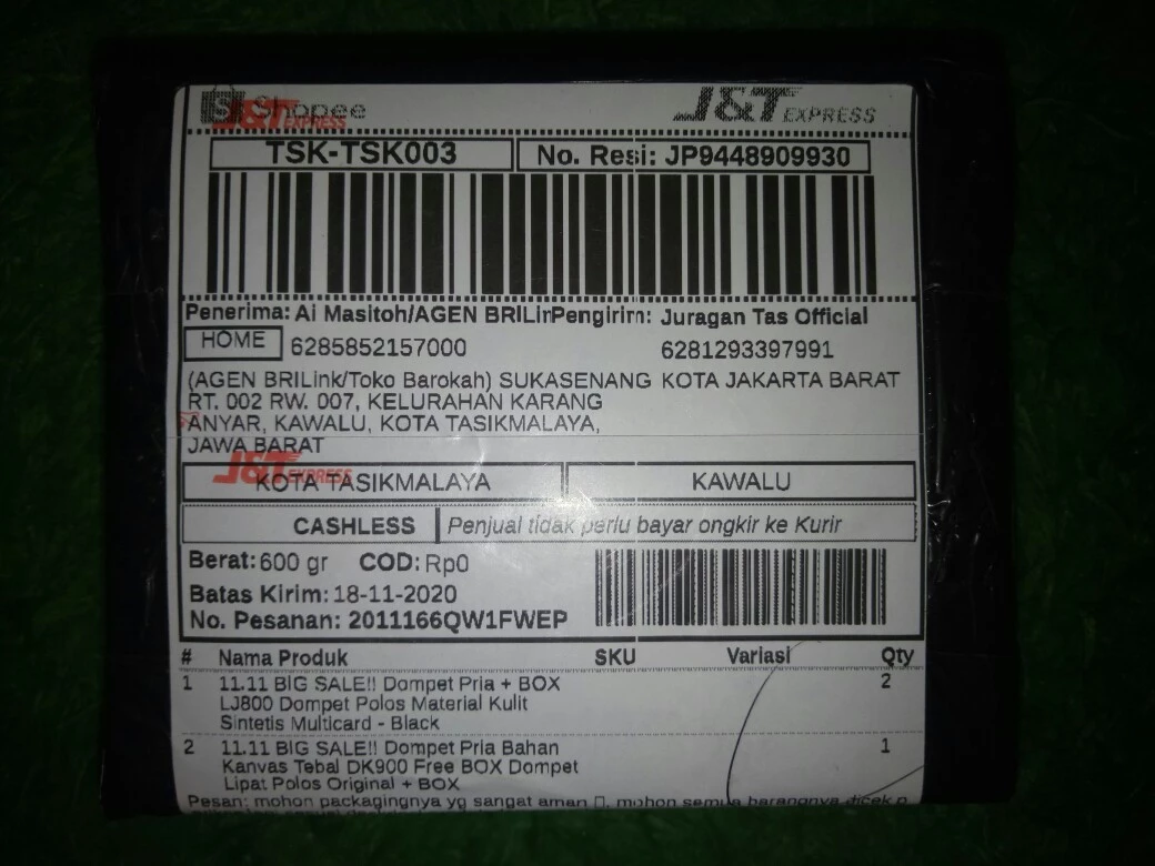 [Dompet Pria Kanvas Tebal DK900 Free Box] - Foto ulasan pembeli