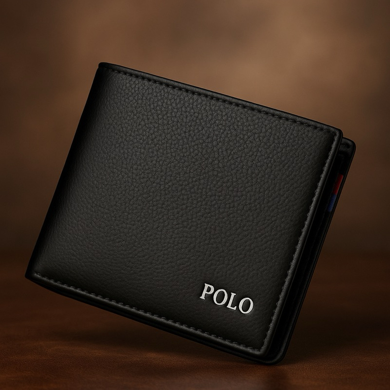 Dompet Pria Kulit Sintetis Coklat Dan Hitam POLO