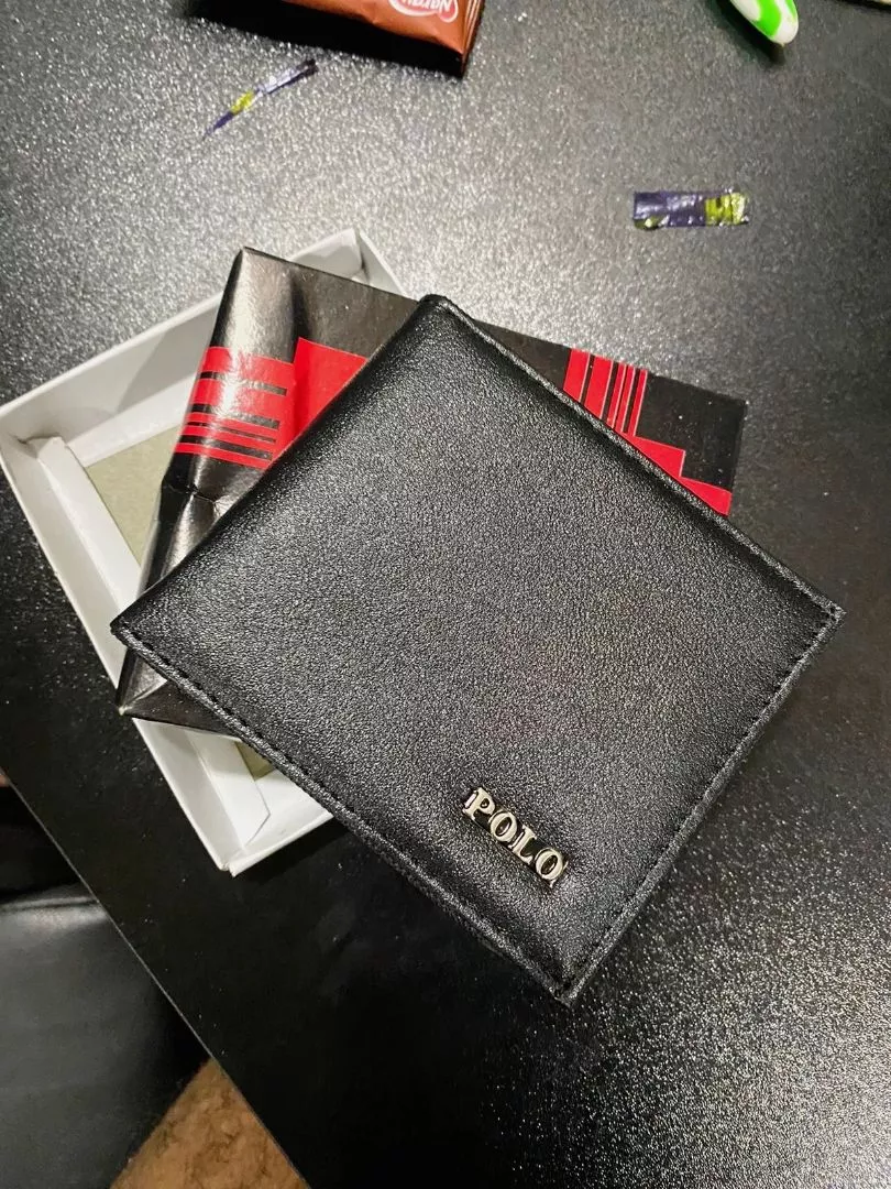 Dompet Pria Kulit Sintetis Coklat Dan Hitam POLO - Foto ulasan pembeli