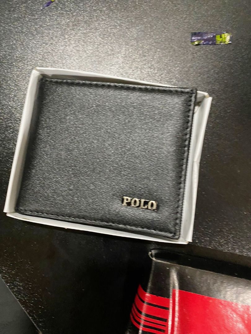 Dompet Pria Kulit Sintetis Coklat Dan Hitam POLO - Foto ulasan pembeli