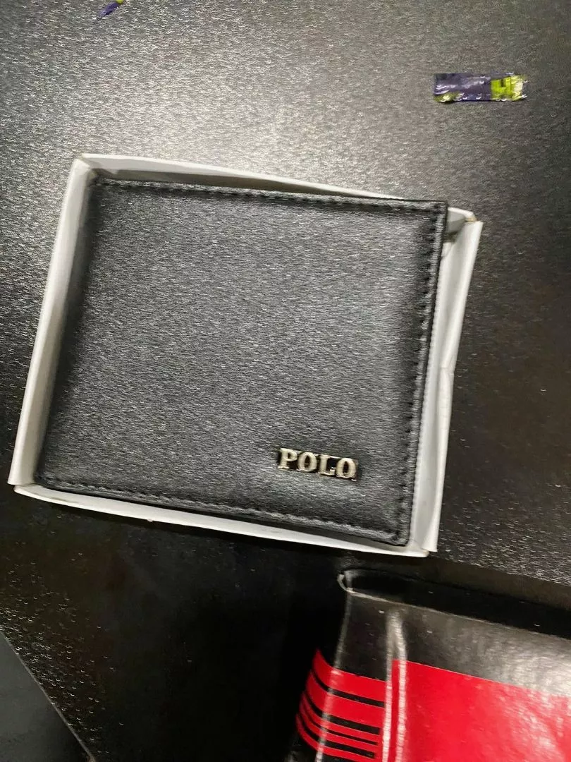 Dompet Pria Kulit Sintetis Coklat Dan Hitam POLO - Foto ulasan pembeli