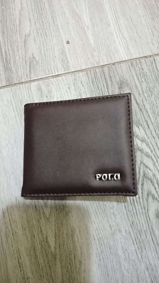 Dompet Pria Kulit Sintetis Coklat Dan Hitam POLO - Foto ulasan pembeli