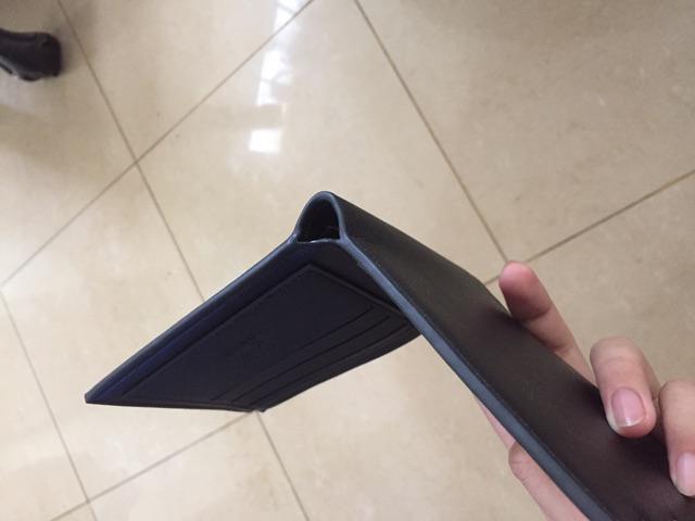 Dompet Pria Lipat Kulit Hitam 2 Sekat 4 Kartu - Foto ulasan pembeli