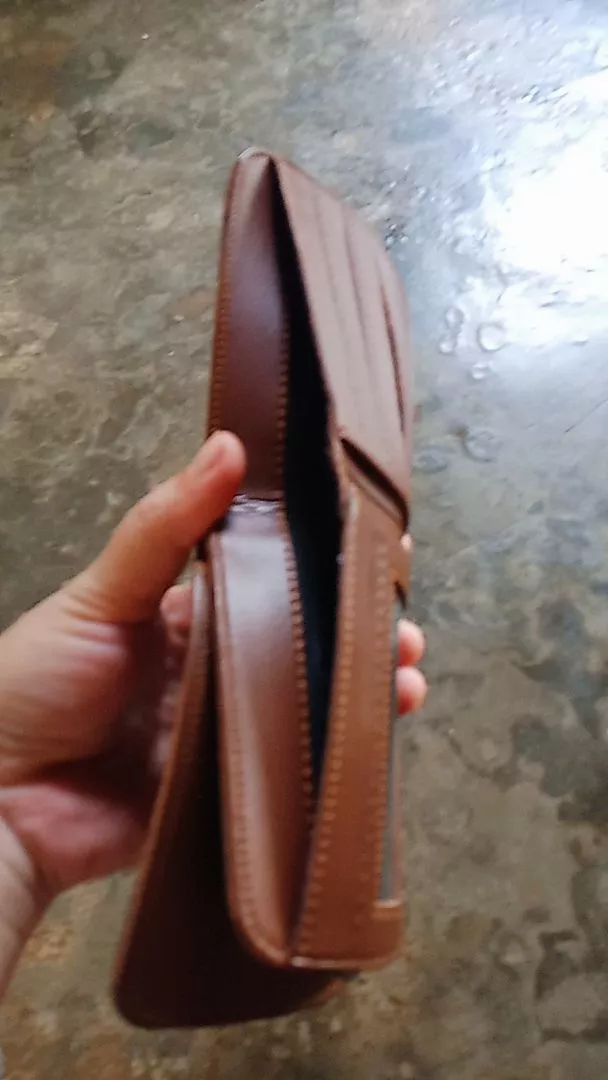 Dompet Pria Wanita Kulit Sintetis 3 Ruang Lipat - Foto ulasan pembeli