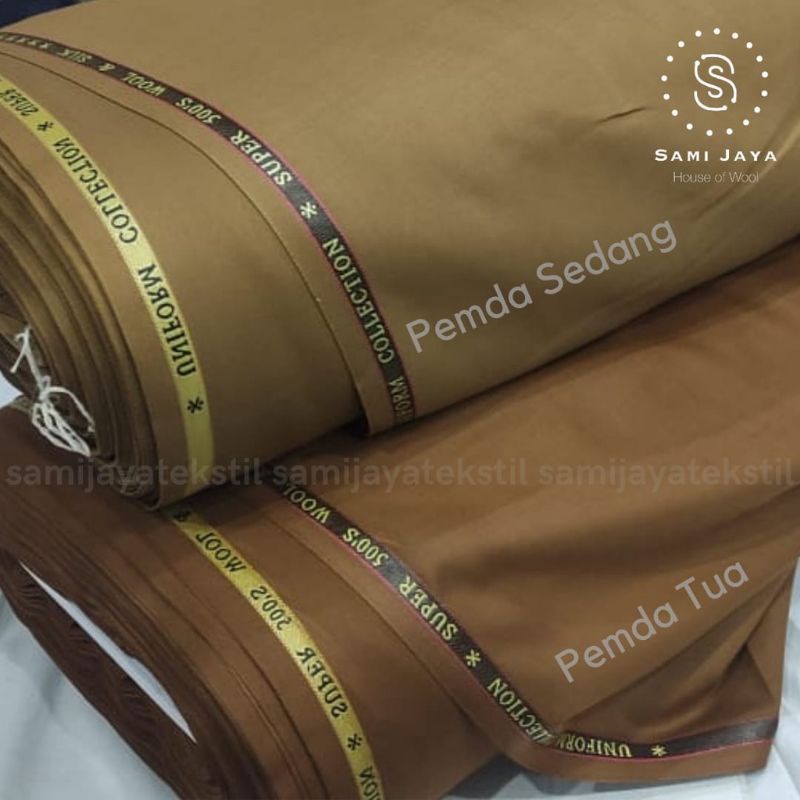 Kain khaki pemda lanificio katun premium seragam dinas pdh asn