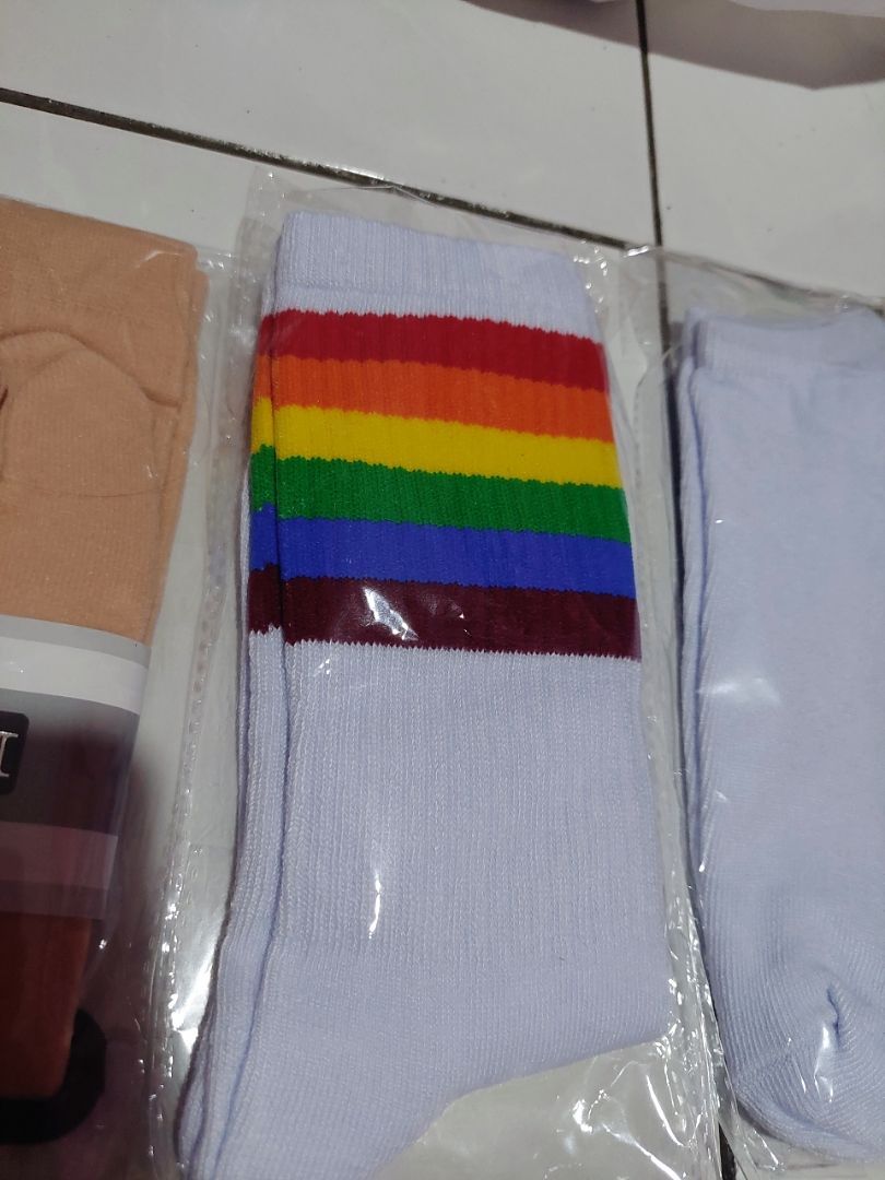 kaos kaki motif Oldschool / kaos kaki motif stripe / pradiptasock - Foto ulasan pembeli