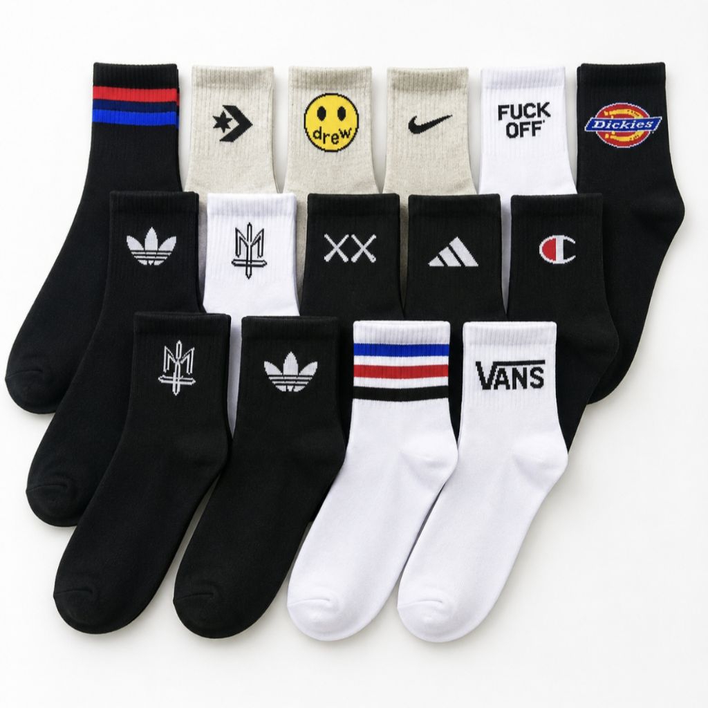 Kaos kaki Old School Pendek 3/4 Dewasa Unisex Keren Premium Distro - foto 1 dari 10