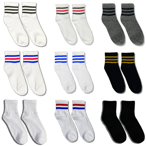 Kaos Kaki Oldschool Motif Hitam Putih Pria Panjang WIJAYA SOCKS - foto 1 dari 10