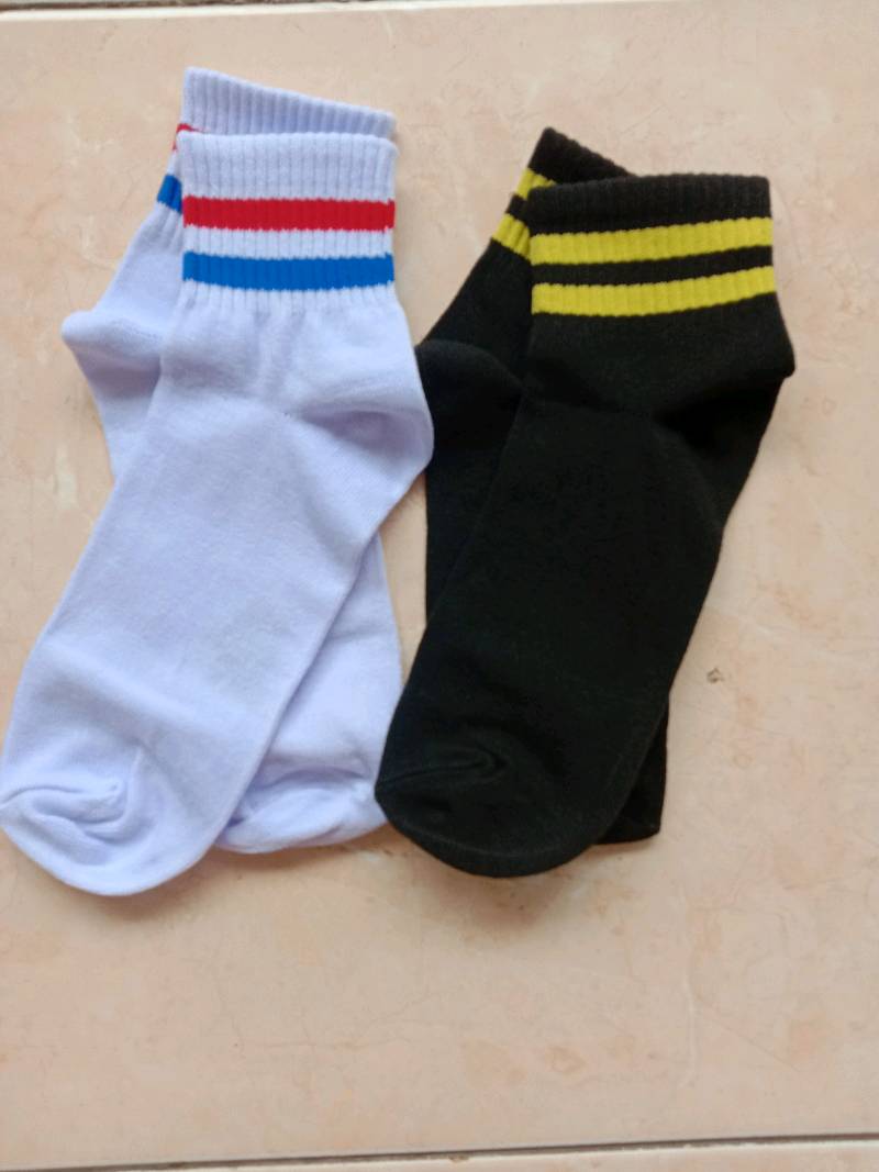 Kaos Kaki Oldschool Pendek Stripe Sport Nyaman - foto 2 dari 10, xxesihx