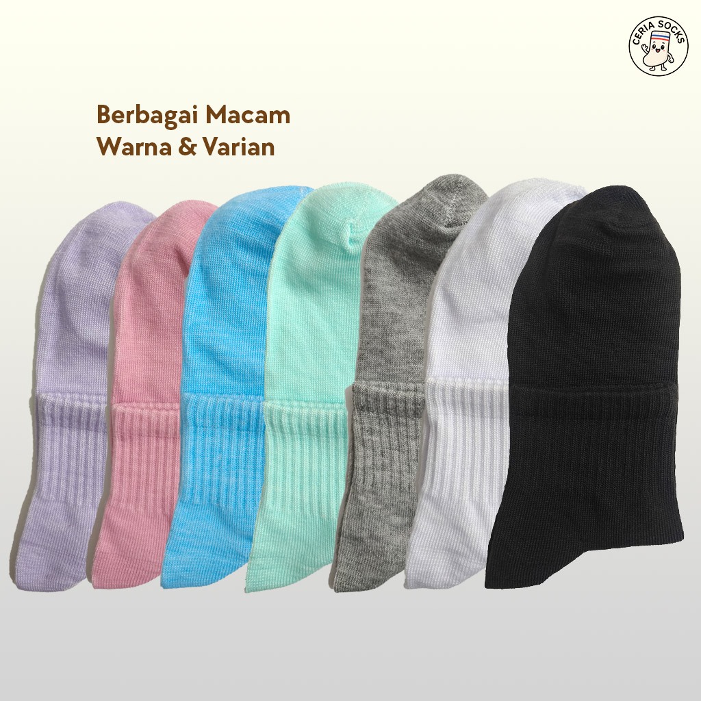 kaos kaki oldschool pendek polos basic sport all size dewasa - foto 4 dari 10
