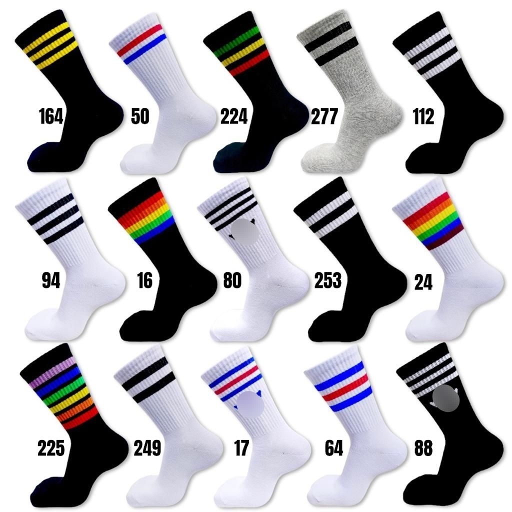 Kaos Kaki Oldschool Stripe Cotton Unisex - foto 1 dari 10