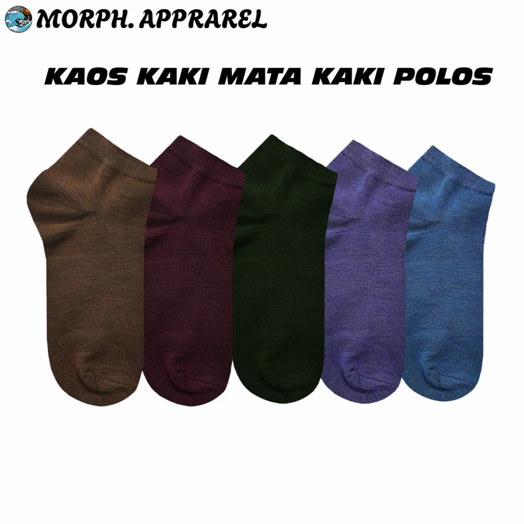 Kaos Kaki Ankle Polos Unisex Lembut Elastis - foto 1 dari 10