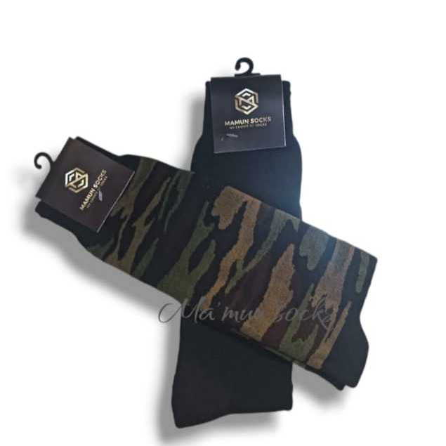 Kaos Kaki Army TNI Tebal Hitam Loreng Spandek