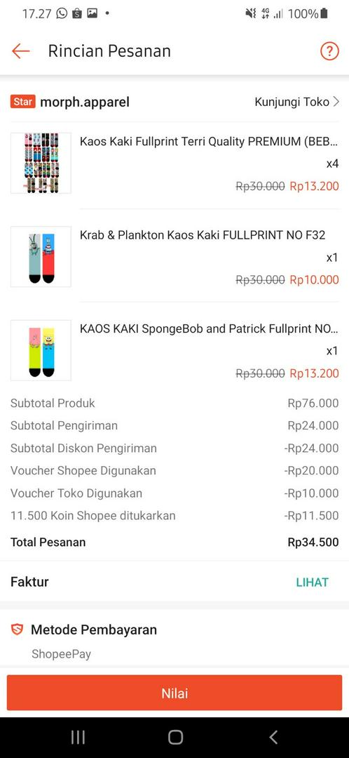 Kaos Kaki Fullprint Premium Anti Bau Sporty - foto 6 dari 10, chandmock