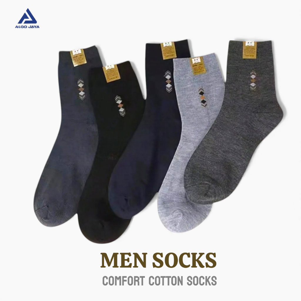 Kaos Kaki Kerja Pria Pendek Motif Minimalis - foto 1 dari 10