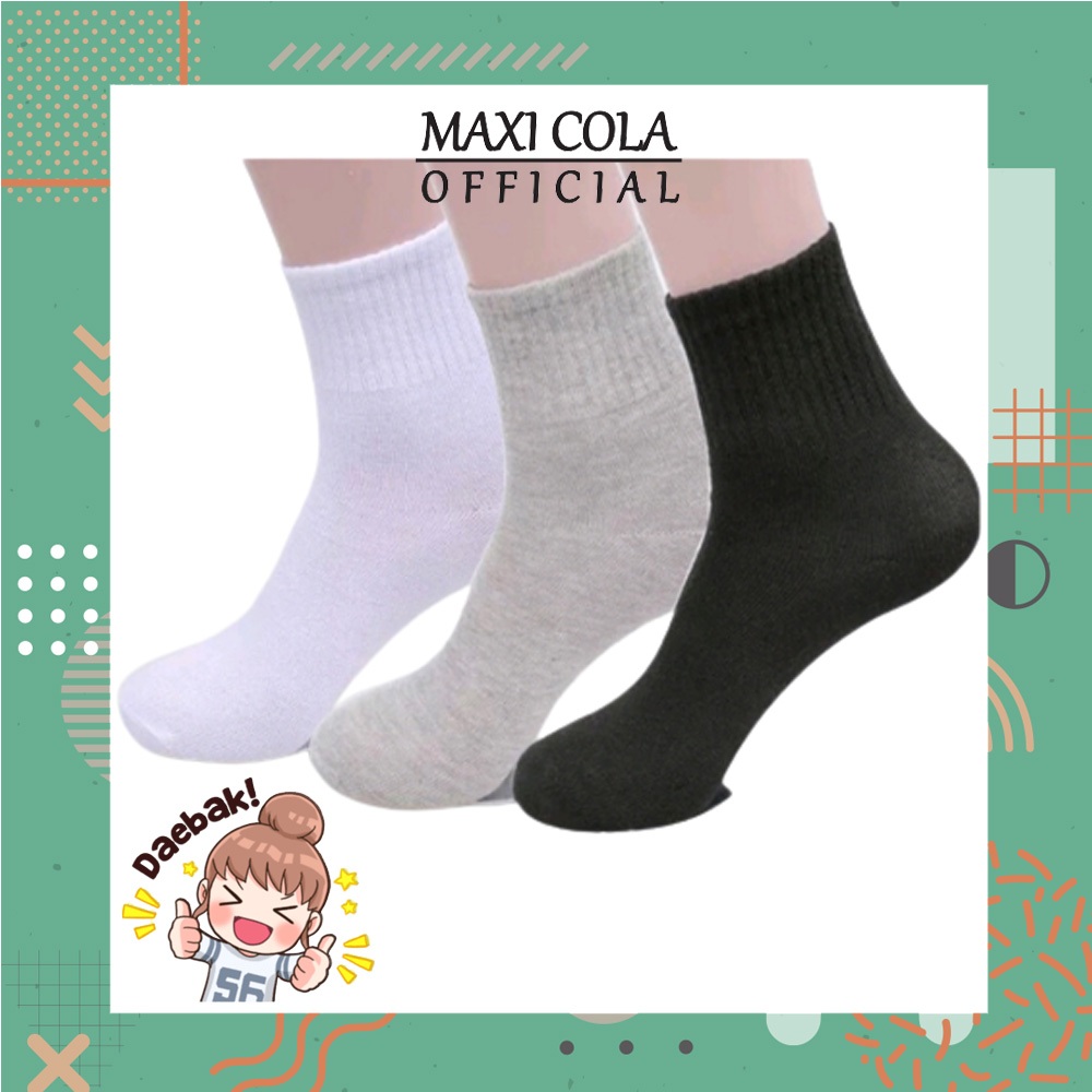 Kaos Kaki KS04 / KS52 Kaos Kaki Olah Raga Polos Pria Wanita Motif Panjang