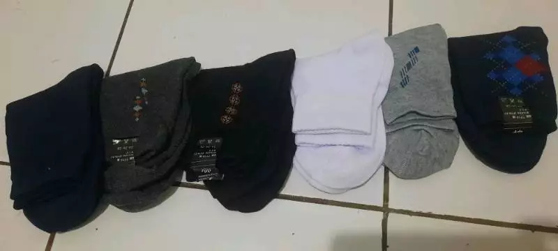 Kaos Kaki Pendek Polos Unisex Katun Lembut - Foto ulasan pembeli
