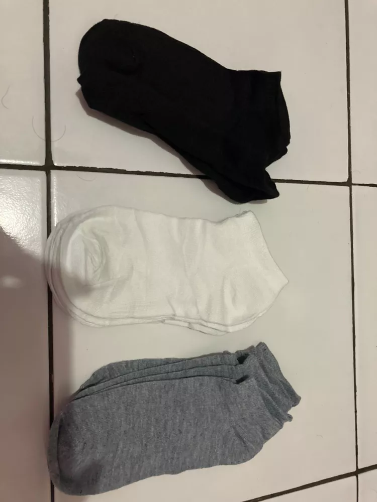 Kaos Kaki Pendek Pria Wanita Bahan Cotton Spandek - Foto ulasan pembeli
