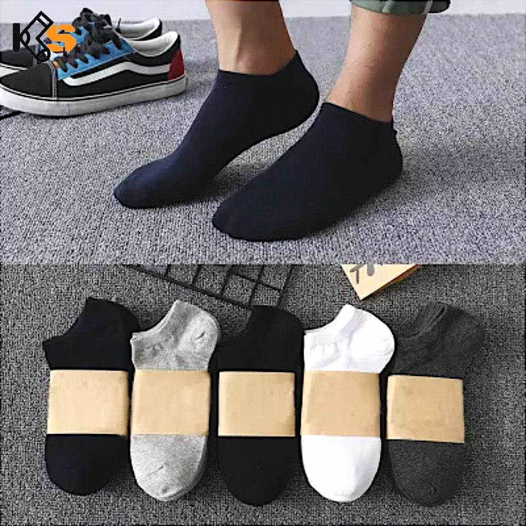 Kaos kaki Pendek Semata kaki Warna Polos Pria Wanita Dewasa - foto 1 dari 10