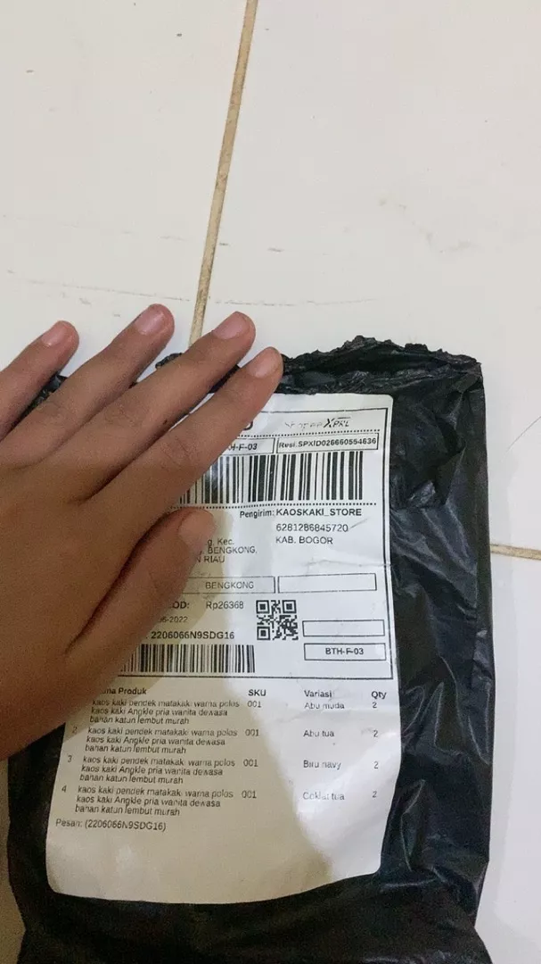 Kaos kaki Pendek Semata kaki Warna Polos Pria Wanita Dewasa - Foto ulasan pembeli