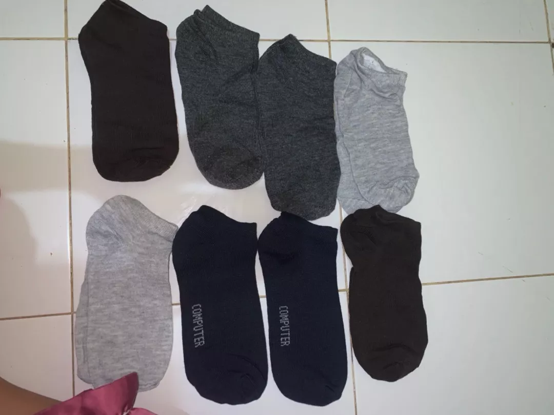 Kaos kaki Pendek Semata kaki Warna Polos Pria Wanita Dewasa - Foto ulasan pembeli