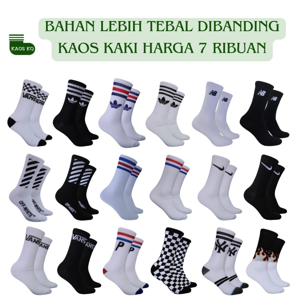 Kaos Kaki Pria Wanita Motif Oldschool Skate Tebal - foto 1 dari 10