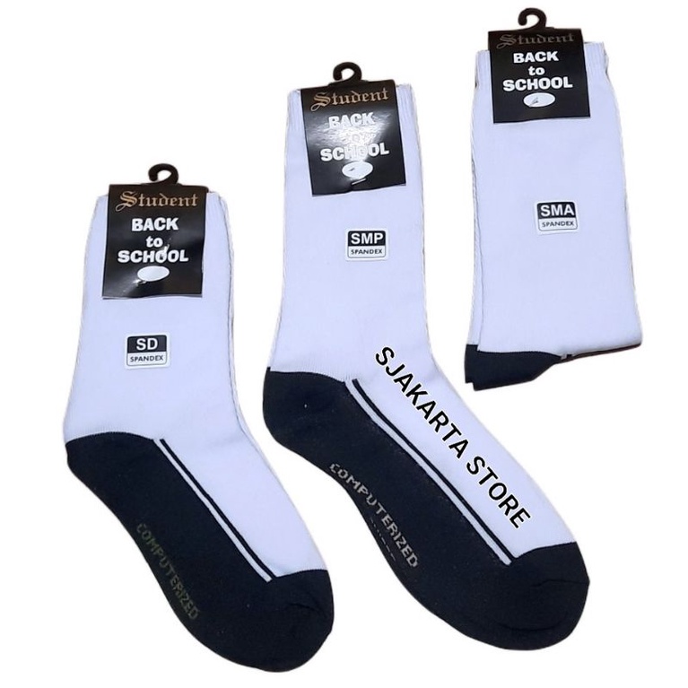 Kaos Kaki Sekolah Hitam Putih Anak SD/SMP/SMA