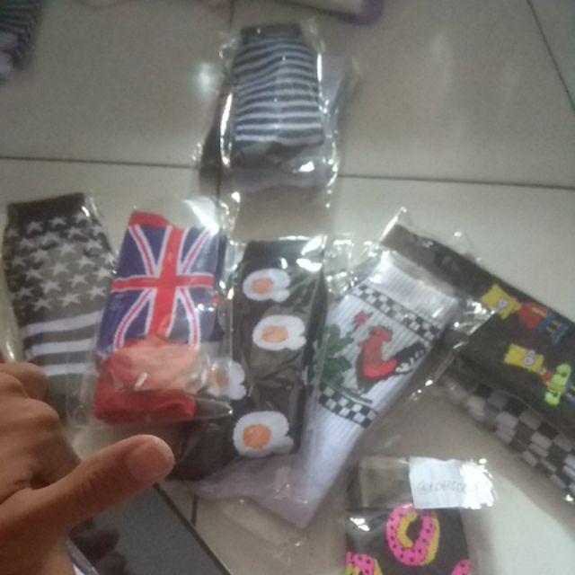 Kaos kaki skate motif donat catur england pisang ayam dll - Foto ulasan pembeli