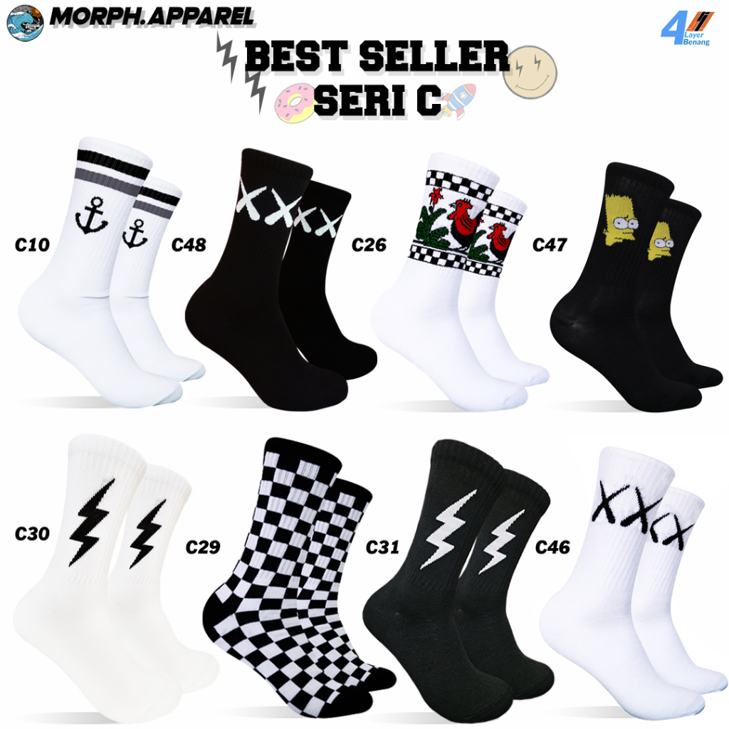 Kaos Kaki Skate Oldschool 4 Layer Anti Bau - foto 1 dari 10