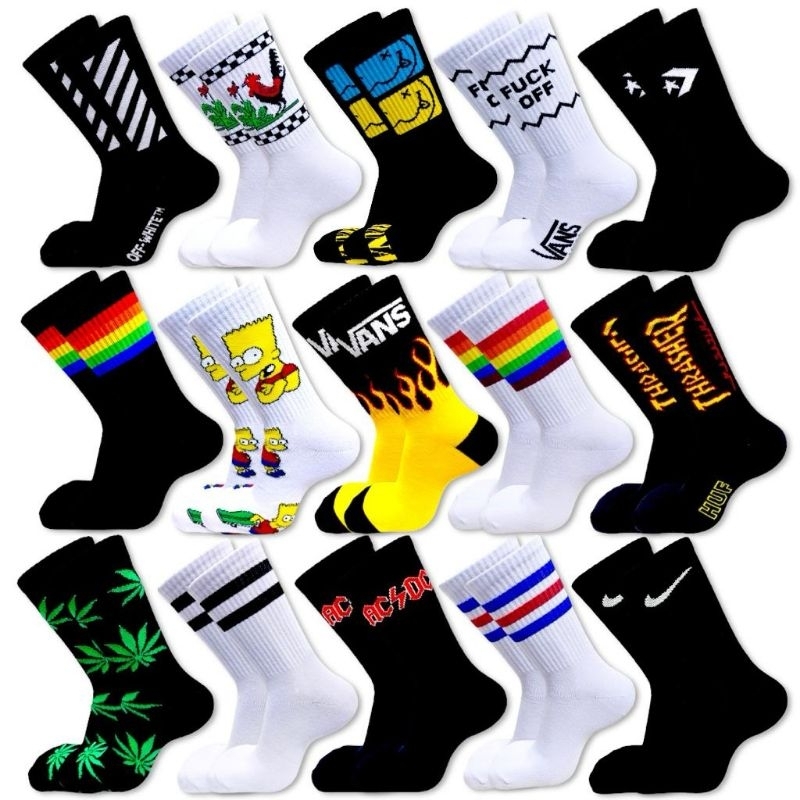 Kaos Kaki Skate Oldschool Unisex Cotton Tebal - foto 1 dari 10