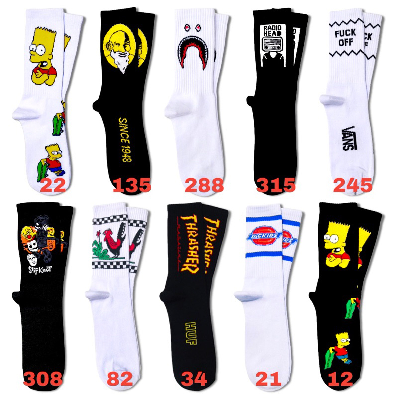 Kaos Kaki Skate Oldschool Dewasa Cotton Premium - foto 1 dari 10
